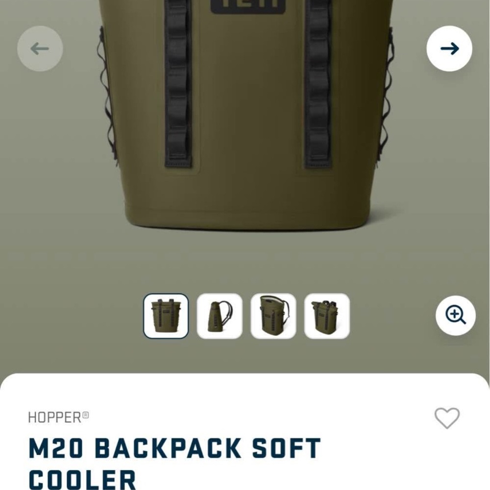 Yeti M20 Backpack Soft Cooler, Olive/Black, NEW IN BOX - Picture 1 of 5